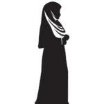 a muslim hijab women silhouette a muslim girl wearing a hijab illustration free vector